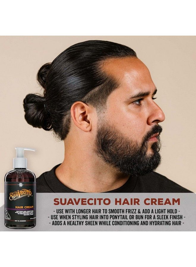 SUAVECITO Hair Cream 8 Oz Pump Bottle Medium Shine All Day Light Hold - Image 3