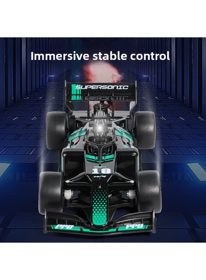 Loquat F1 Formula Remote Control Racing Model Charging Electric Boy Car High-speed Drift Children's Remote Control Car Toy-Color:【Green】 Rechargeable Lithium Battery-Proportion:English Packaging 【sealed Bo - Image 5