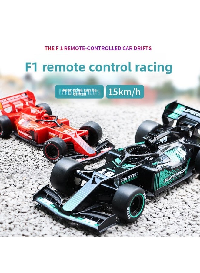 Loquat F1 Formula Remote Control Racing Model Charging Electric Boy Car High-speed Drift Children's Remote Control Car Toy-Color:【Green】 Rechargeable Lithium Battery-Proportion:English Packaging 【sealed Bo - Image 3