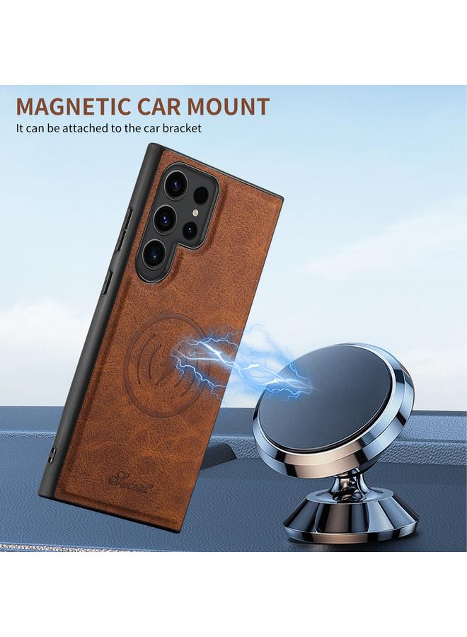 Suteni Case For Samsung Galaxy S22+ 5G H17 Litchi Texture Leather MagSafe Detachable Wallet Phone Case - Image 5