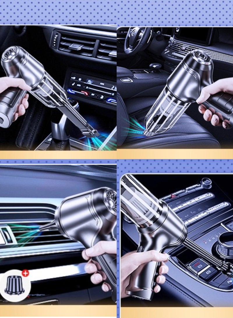 Mini vacuum cleaner, handheld car vacuum cleaner, multifunctional blowing and suction household small vacuum blower suitable for cars, homes, offices, pets - Image 2