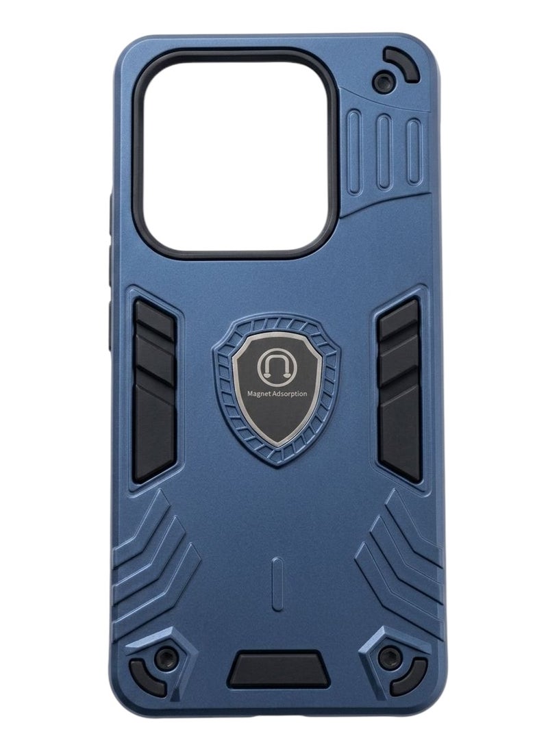 Xiaomi Redmi Note 14 Iron-Man Back Case Cover [Military Grade Drop Protection] Shockproof Case  Slim Cover With Camera Protection - Dark Blue For Xiaomi Redmi Note 14