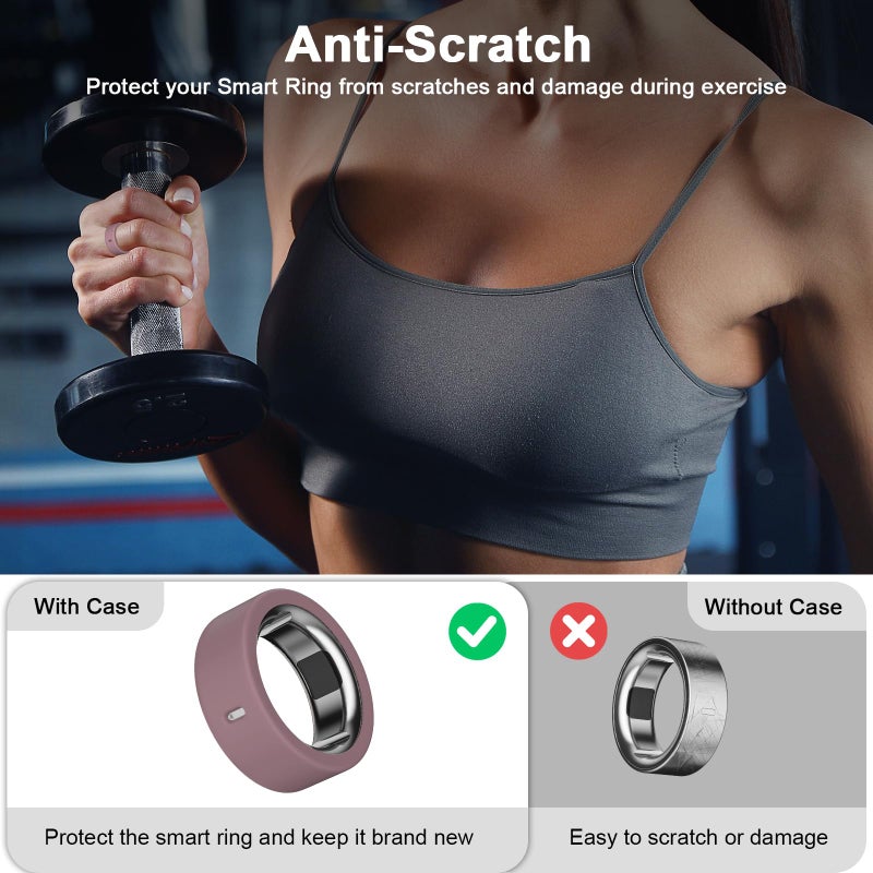 ZOOROO 8 Pack Ultra-Thin Cover Compatible with Oura Ring Gen 4/4 Ceramic/Gen 3 Horizon/Heritage/Ultrahuman, Surport Charging with Cover on, Anti-Scratch Elastic Silicone Rings Protector Accessories Men Women - Image 4