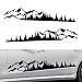 Zosgrew 2 PCS Car Mountain Tree Forest Decals Mountain Tree Decals Sticker Vinyl Decals Waterproof Car Body Side Door Truck Tailgate Exterior Decoration for Most Cars SUV OffRoad Vehicles Black - Image 2