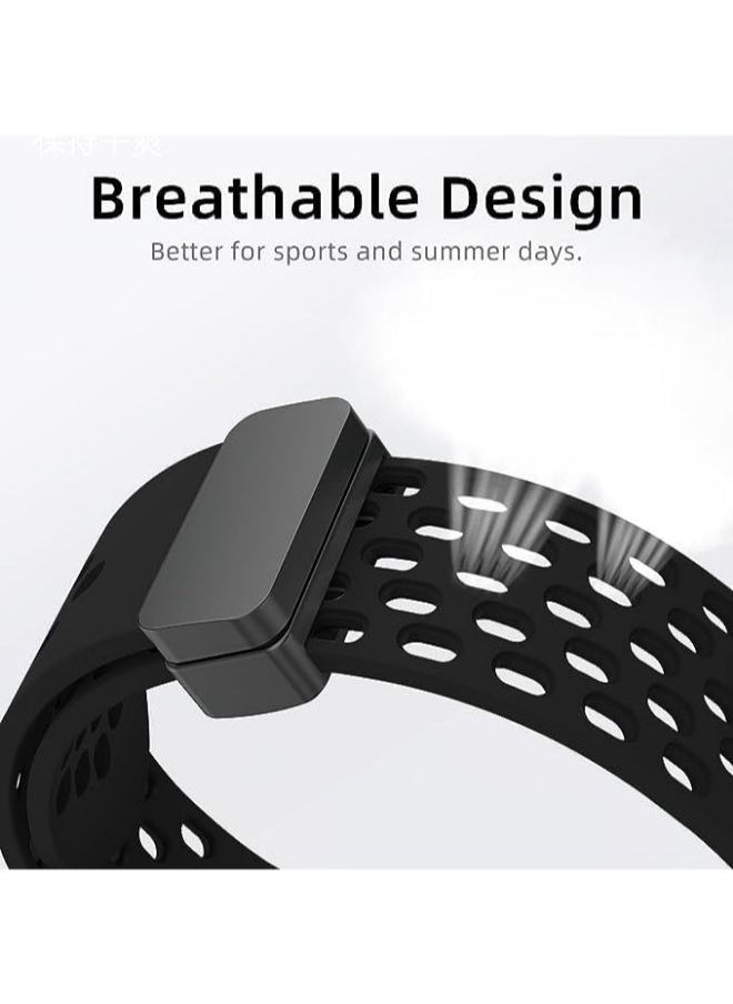 Generic - Ecosystem Magnetic Bands for Apple Watch Band 41mm 40mm 38mm, for Women Men, Soft Silicone Magnetic Buckle Breathable Sport Watch Strap for iWatch Series SE 8 7 6 5 4 3 2 1 Ultra (Black) - Image 1