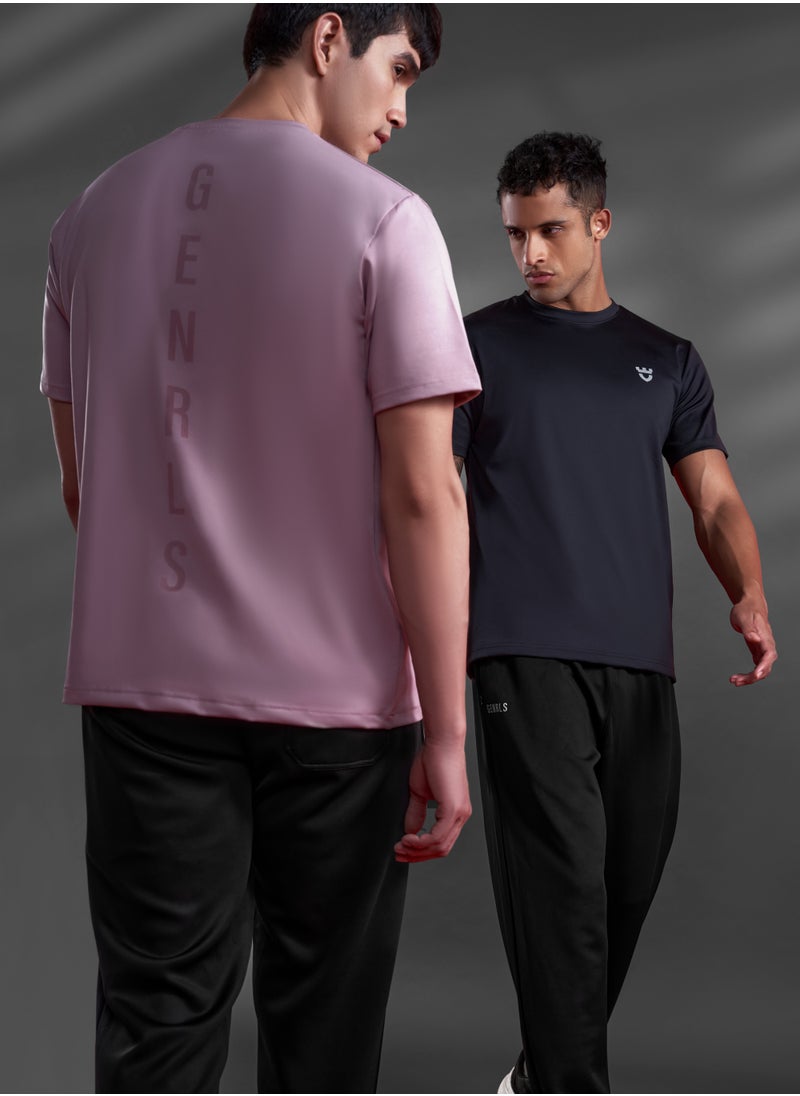 GENRLS Men's Everyday Fit 2-Piece T-Shirt Set – Lilac & Black  - Image 1