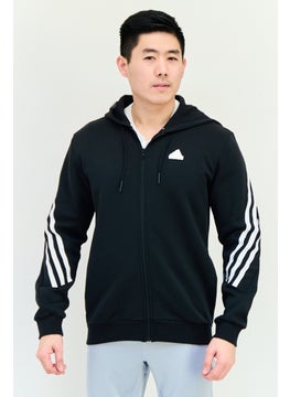 Adidas Men Sportswear Fit Long Sleeves Outdoor Full Zip  Hoodie, Black  - Image 1