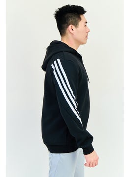Adidas Men Sportswear Fit Long Sleeves Outdoor Full Zip  Hoodie, Black  - Image 2