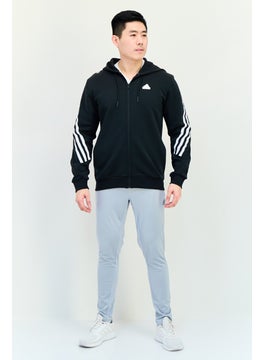 Adidas Men Sportswear Fit Long Sleeves Outdoor Full Zip  Hoodie, Black  - Image 4