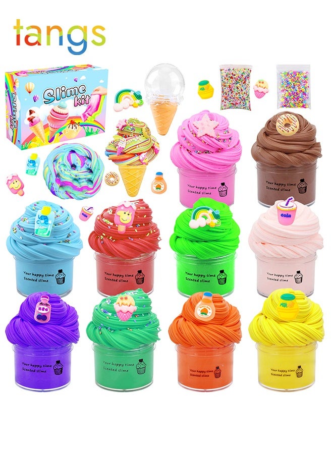 tangs Butte Slime Kit 10 Pack – Safe & Non-Toxic Sensory Toys for Kids, Colorful & Stretchy Stress Relief Gift for Boys and Girls, Fun Party Favors, Easy to Play  - Image 1
