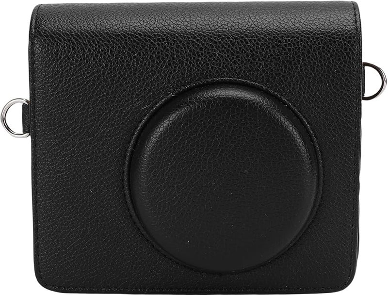 Black PU Leather Camera Bag Case Cover with Adjustable Strap for MS300 - Image 2