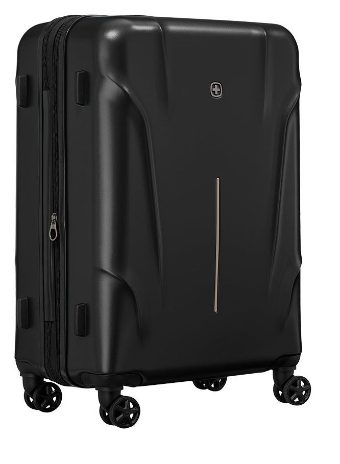 Wenger Ryon 68cm Medium Travel Suitcase with Smooth 4 Double Spinner Wheels, TSA Lock & Durable Hard Shell - Black - Image 4