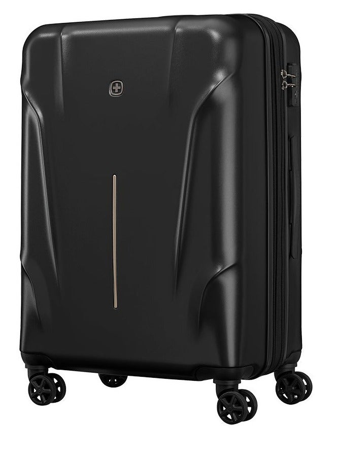 Wenger Ryon 68cm Medium Travel Suitcase with Smooth 4 Double Spinner Wheels, TSA Lock & Durable Hard Shell - Black - Image 5