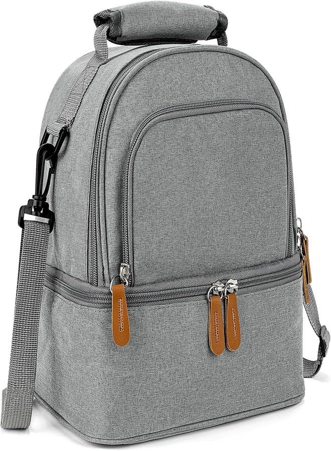 Mancro Breastmilk Cooler Bag with Ice Pack, Fits 6 Insulated Baby Bottles Up to 9 Ounce, Breast Milk Cooler for Nursing Mom (Grey 2) - Image 1