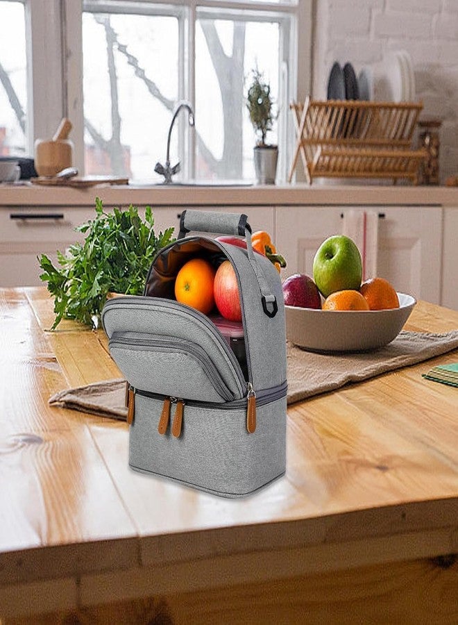 Mancro Breastmilk Cooler Bag with Ice Pack, Fits 6 Insulated Baby Bottles Up to 9 Ounce, Breast Milk Cooler for Nursing Mom (Grey 2) - Image 5