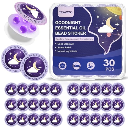 TEAWOO Sleep Patches for Adults and Kids, Goodnight Sleep Oil Bead Sleeping Aid Patches (30 PCS, Serving Up to 120 Nights), Upgraded Sweet Dream Formula with 100% Natural Plant Ingredients - Image 1