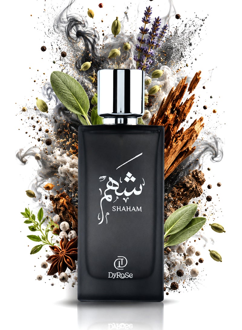 Dyrose Shaham Eau De Perfume 100ml | Luxury Men's Fresh Spicy Musky Perfume | Long Lasting Signature Fragrance - Image 1