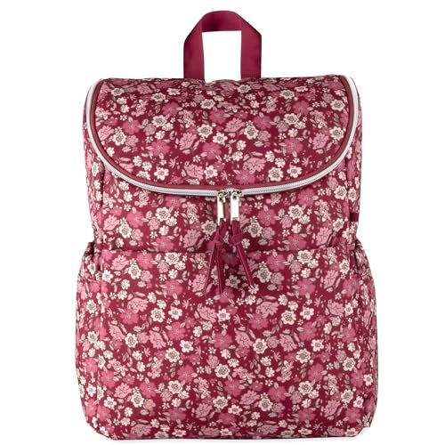 Baby Essentials Multi-Function Floral Diaper Backpack and Travel Nappy Baby Bag with Changing Pad and Stroller Straps - Image 2