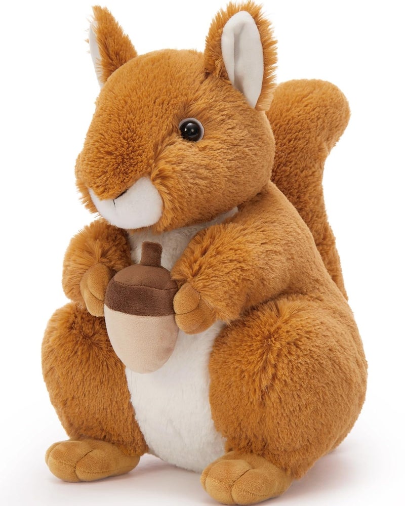 BENINY 14 Realistic Squrrile Stuffed Animal Cute Squirrel Plush Toy with Holding Mini Acorn Plushie Gift for Kids - Image 3