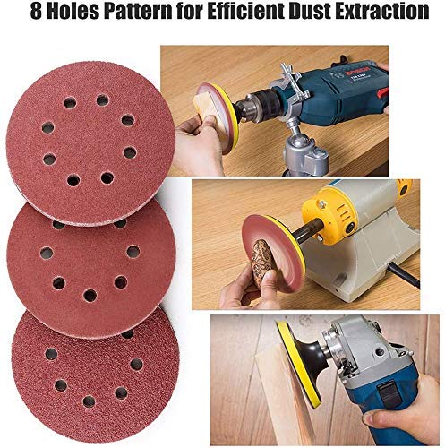 CAZAR CAZAR Sanding Disc 180mm 7 7 Inch with 8 Holes for Dust VacuumDry Wall Sander 60 Grit 50Pcs Pack - Image 4