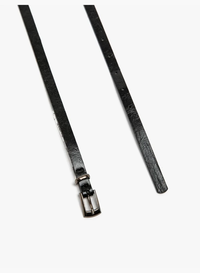 كوتون Faux Leather Belt