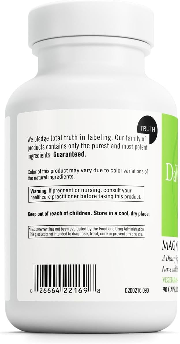 DaVinci Labs Magnesium Citrate  Dietary Supplement to Support Muscle Health Healthy Nerves and Mineral Absorption  with 140 mg Magnesium per Serving  GlutenFree  90 Vegetable Capsules - Image 3