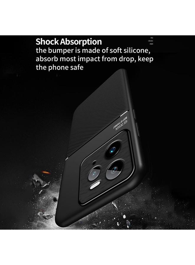 اس-توب جراب هاتف Realme GT7 Pro الكلاسيكي المائل والمحبب المغناطيسي PC الهجين المصنوع من مادة TPU - Image 5