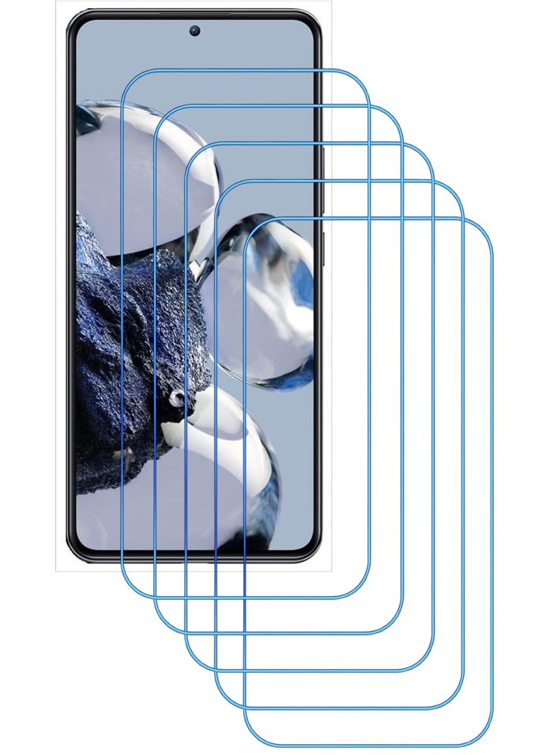 ACLIX 5 Pieces Antistatic ESD Dustproof Premium Quality High Definition Clear Tempered Glass Screen Protector Designed For Xiaomi 12T Pro - Image 1