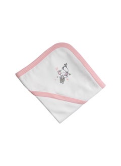 Babies Basic 100% Cotton Blanket, Receiving Blanket For New Born, 75*75Cm , Pink  - Image 3