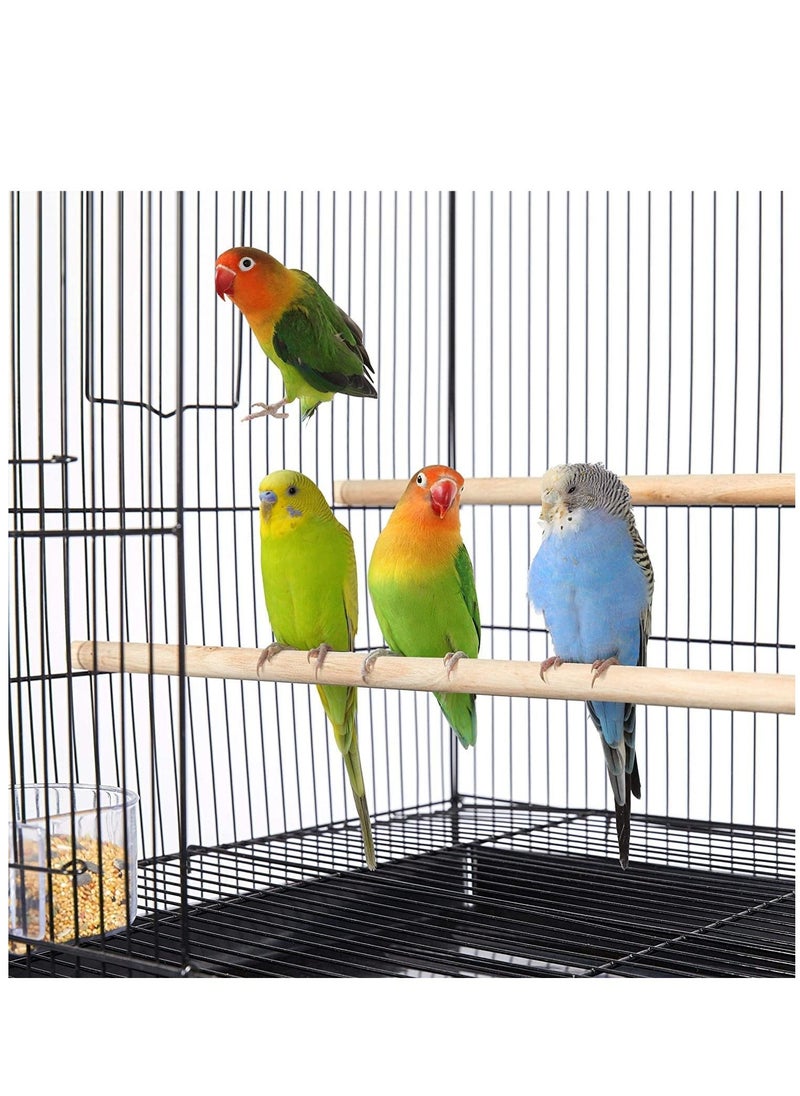vsell24 Rectangle Stackable Breeding Flight Parakeet Bird Cage for Finches Budgies Cockatiels Esotici Lovebirds Canaries Parrots With Slide-Out Tray Black  - Image 3