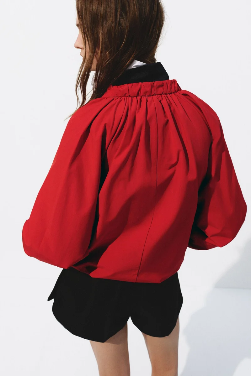 H&M Gathered bomber jacket