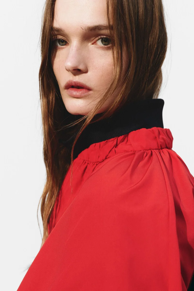 H&M Gathered bomber jacket