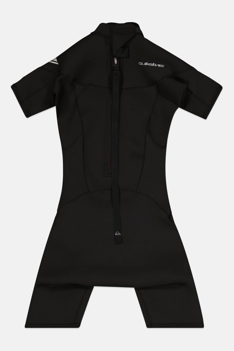 QUIKSILVER Kids Boy Long Sleeve Brand Logo Swimsuits, Black - Image 2