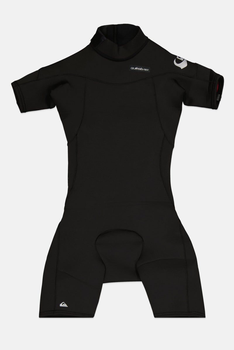 QUIKSILVER Kids Boy Long Sleeve Brand Logo Swimsuits, Black - Image 1