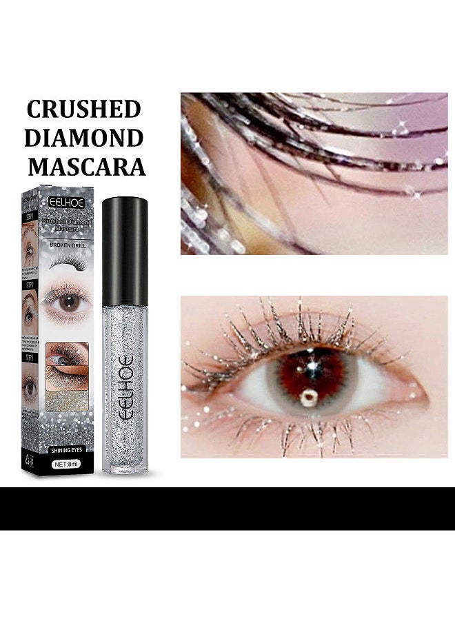 EELHOE - EELHOE Glittering Particles Bilng Eyelashes Mascara Clump Crusher Extensions 8g/0.2oz Thick Curly Eye Makeup for Cosmetics Use - Image 1