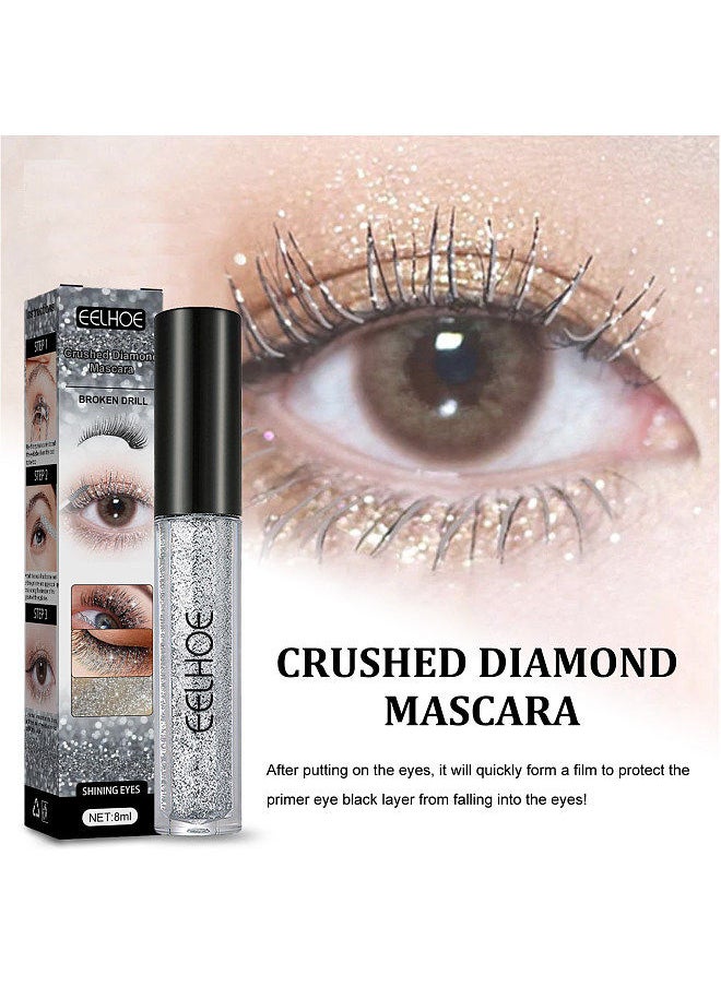 EELHOE - EELHOE Glittering Particles Bilng Eyelashes Mascara Clump Crusher Extensions 8g/0.2oz Thick Curly Eye Makeup for Cosmetics Use - Image 1