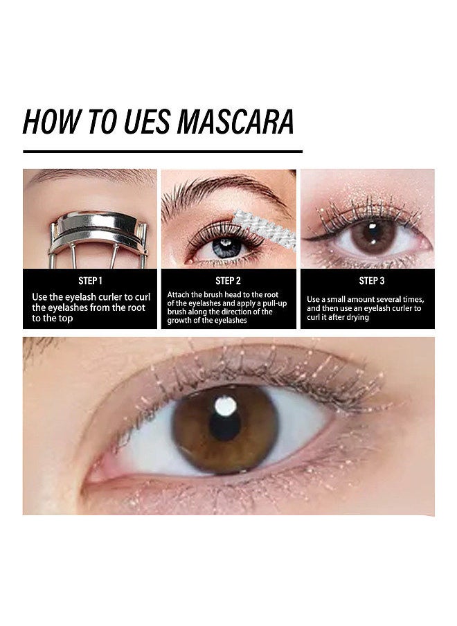 EELHOE - EELHOE Glittering Particles Bilng Eyelashes Mascara Clump Crusher Extensions 8g/0.2oz Thick Curly Eye Makeup for Cosmetics Use - Image 1