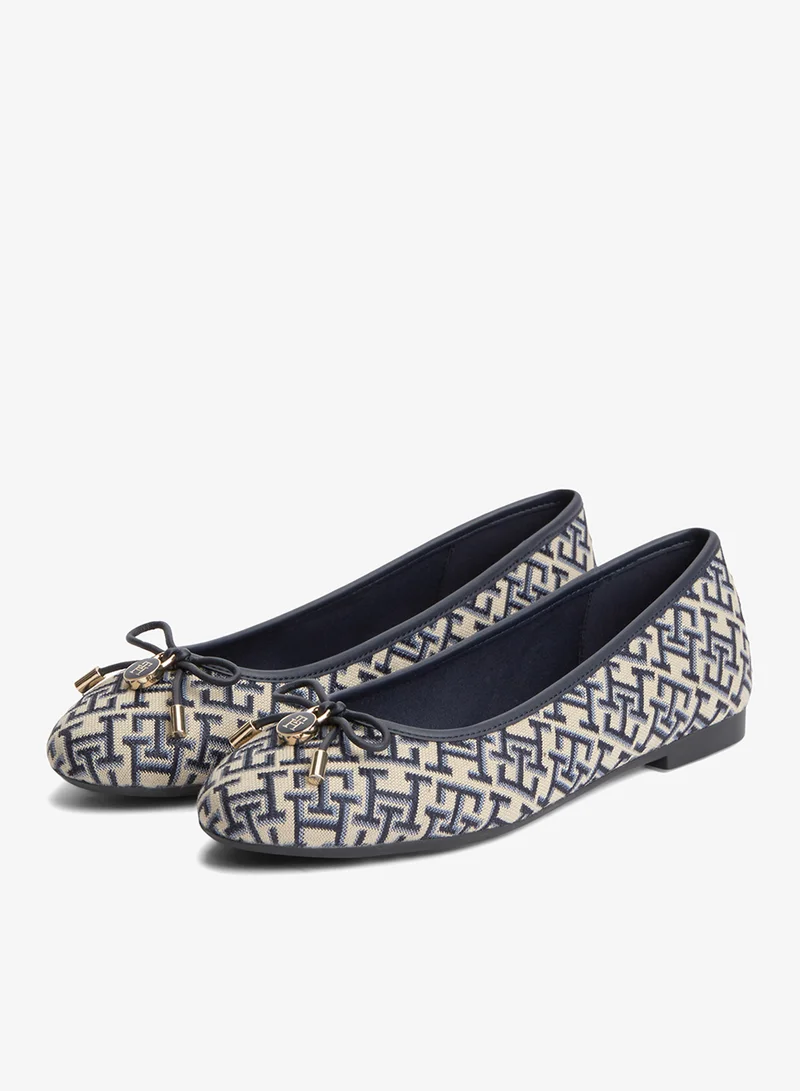Tommy Hilfiger Space Blue Jacquard Ballerinas for Women | Best Price UAE