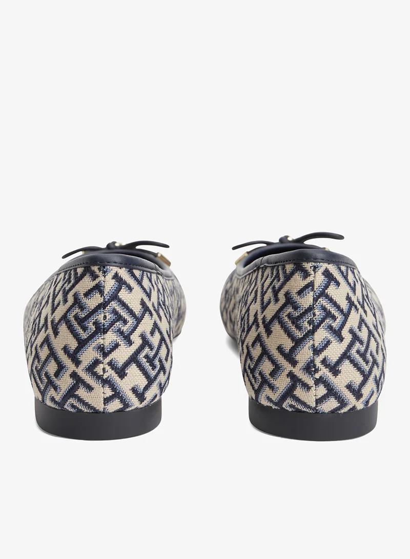 Tommy Hilfiger Space Blue Jacquard Ballerinas for Women | Best Price UAE