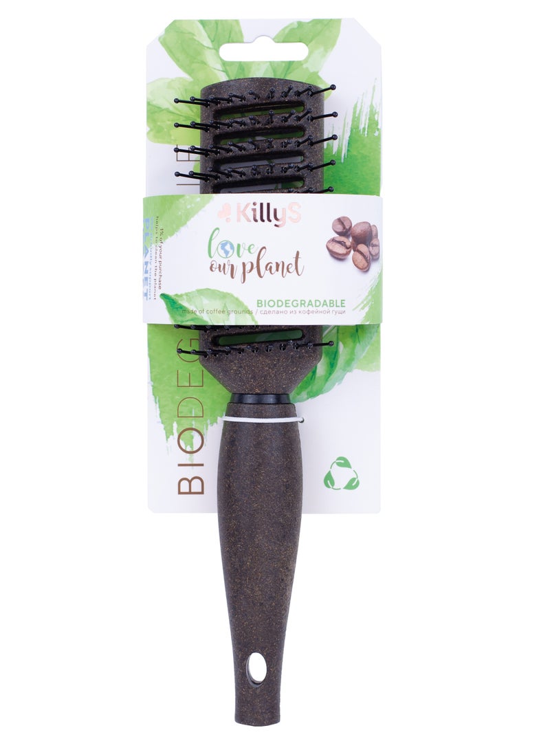 Biodegradable Hair Brush Made Of Coffee Grounds