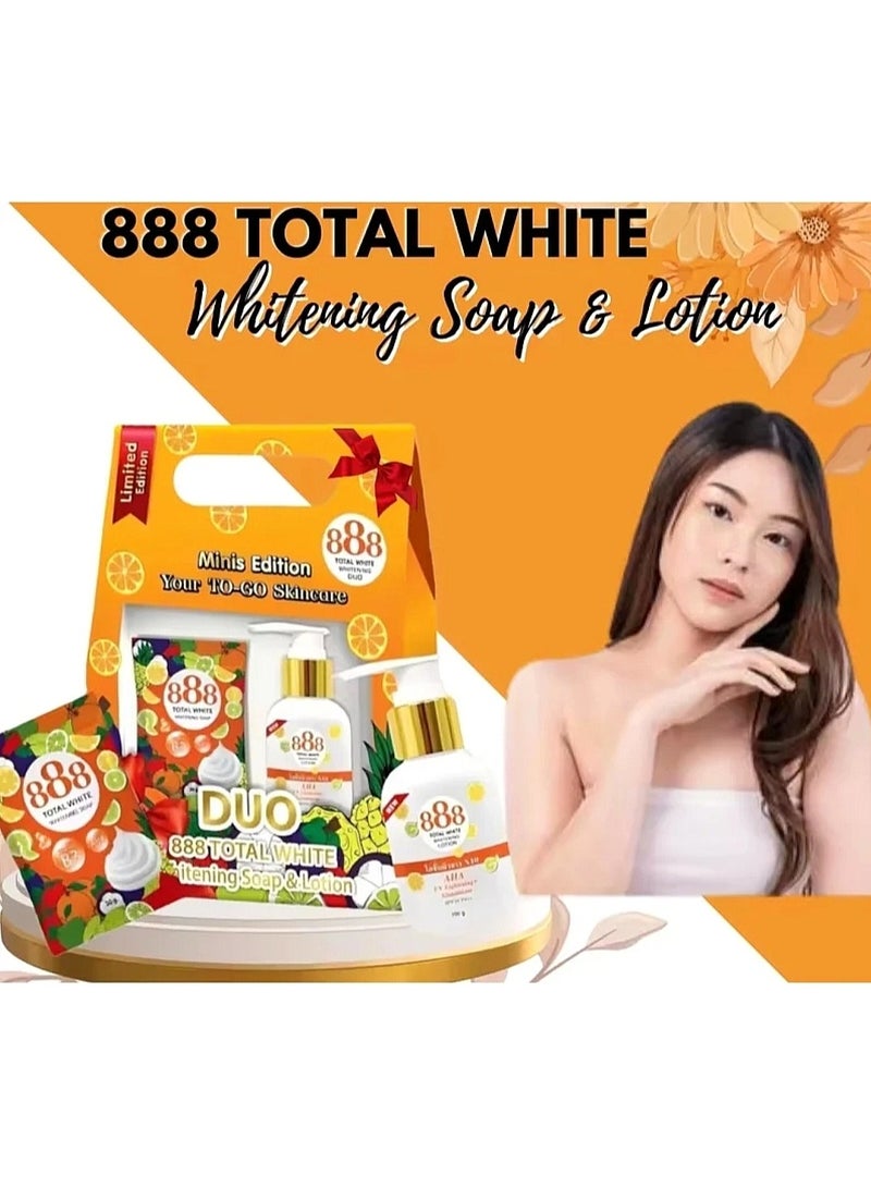 888 TOTAL WHITE WHITENING SOAP & LOTION - Image 1