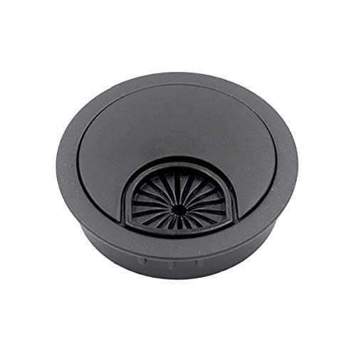 DGOL 5 pcs 1-7/8 inch (48mm) Metal Desk Grommet Cable Cord Wire Hole Cover Outlet Port (MATT Black) - Image 2