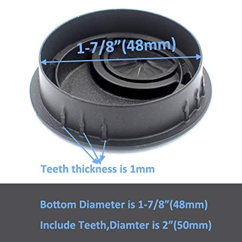 DGOL 5 pcs 1-7/8 inch (48mm) Metal Desk Grommet Cable Cord Wire Hole Cover Outlet Port (MATT Black) - Image 4