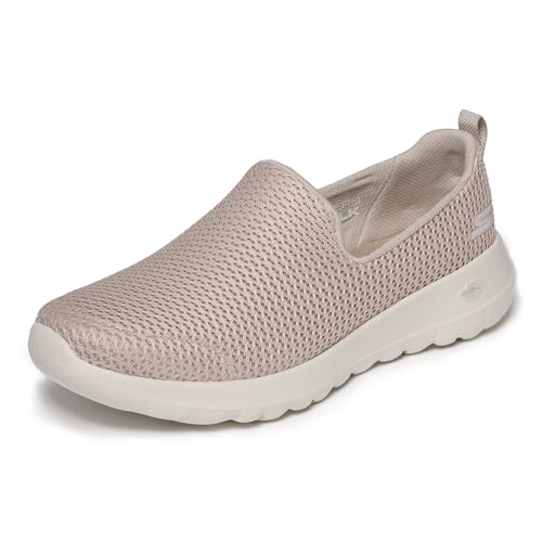 Skechers Women's Go Walk Joy Sneaker – 5GEN Cushioning, Air-Cooled GOGA Mat, Breathable Mesh Upper, Taupe, 5 - Image 1