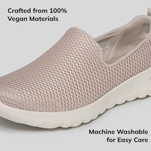 Skechers Women's Go Walk Joy Sneaker – 5GEN Cushioning, Air-Cooled GOGA Mat, Breathable Mesh Upper, Taupe, 5 - Image 4