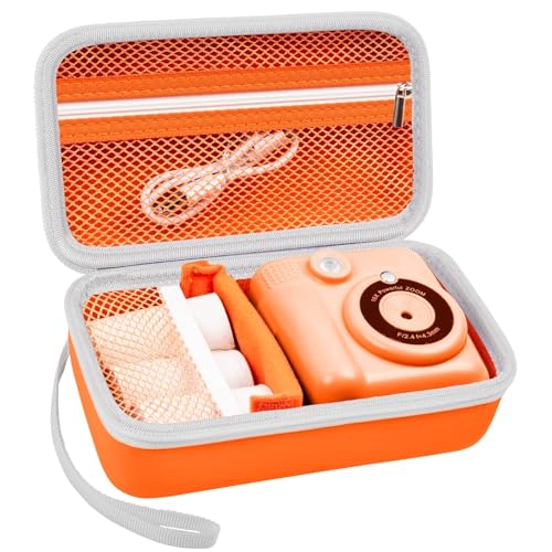 Grapsa Case Compatible with ESOXOFFORE for Dylanto for Anchioo for WEEFUN for GKTZ for Amzelas for Mafiti Instant Print Camera for Kids, Film Camera Storage Holder Organizer Bag (Box Only)- Orange - Image 1
