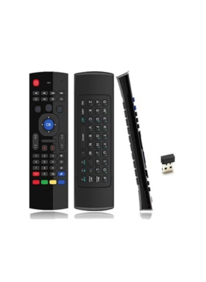 Generic - 6-Axis Gyro 2.4G Wireless Air Mouse Motion-Sensing Remote Control for Android TV Box / Mini-PC / Smart-TV / Projector And Android/Windows/Mac OS/Linux Systems With QWERTY Keyboard And Voice Command - Image 1