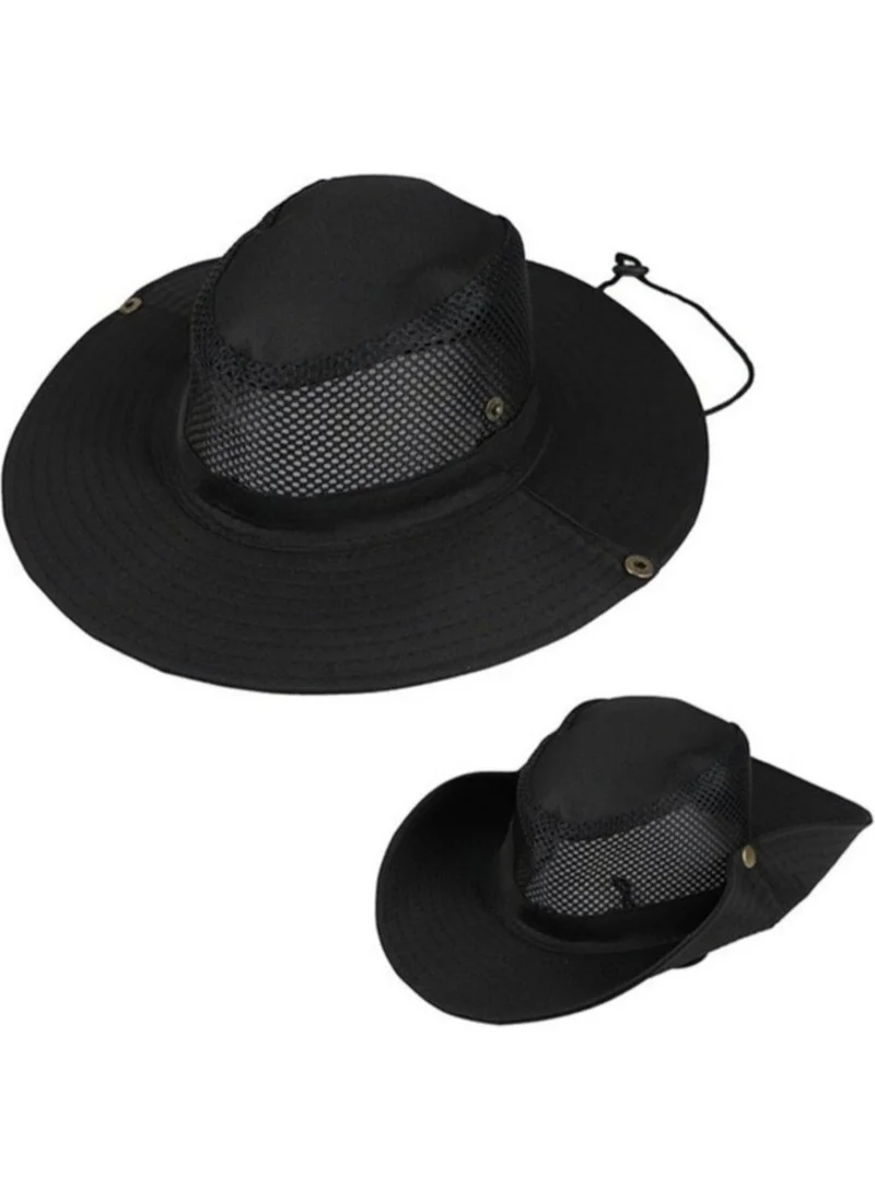 BarkoFix Mesh Fedora Hat Unisex Snap Buttoned Hiking & Hunting Panama Hat Fedora Hat Fedora