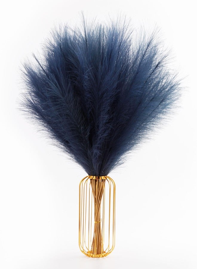 Acfruits Navy Blue Faux Pampas Grass Extra Full, 24'' Tall 30 Stems with 90 Branches Artificial Pampas Grass Boho Decor, Artificial Flower Arrangements for Wedding Centerpieces, Vase Filler - Image 1