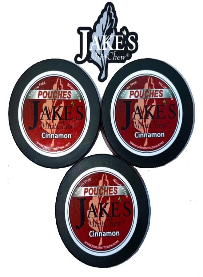Jake's Mint Chew - CINNAMON - 3 Pack-"POUCHES" - Image 1
